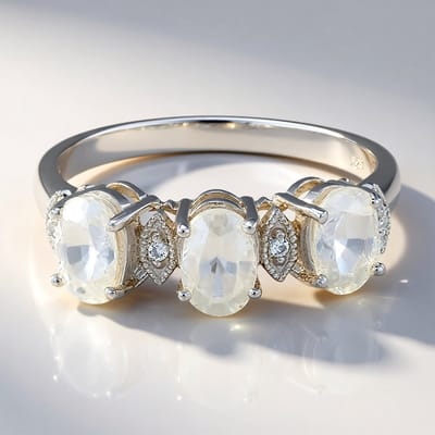 Cavill - Elegante 925 Sterling Zilveren Ring - Ovale Zirkonen 2,3 ct & Witte Topaas 0,021 ct - Pavé Zetting - Sieraden Cadeau