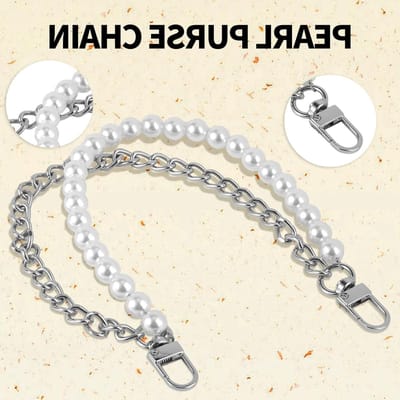 Elegante parelketting voor handtassen, 32 cm verlengketting met metalen sluitingen en accessoires voor DIY projecten en modeaccessoires