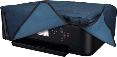 kwmobile printer hoes geschikt voor Canon Pixma TS5150 / 5151 / MG 2555 / Pixma MG2551S case - Linnen cover - Stofhoes voor printer in blauwgrijs