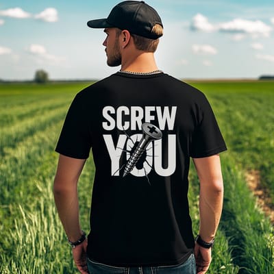 AGRIFANS® Screw You - Heren T-shirt - S