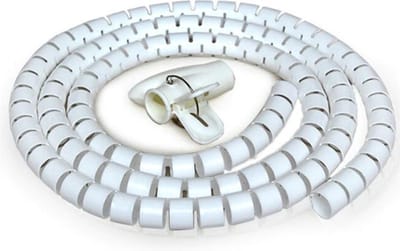 Go Go Gadget - Spiraal Kabelslang voor Kabel Management - Op Maat Te Knippen - 10mm 2M - Wit