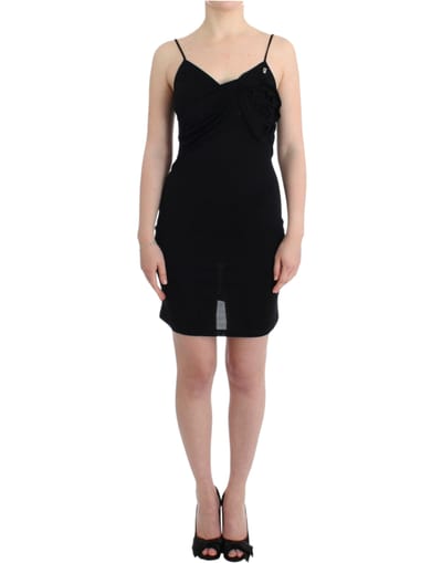 Roze Detail Mini-jurk Mouwloos Aansluitend Jurk