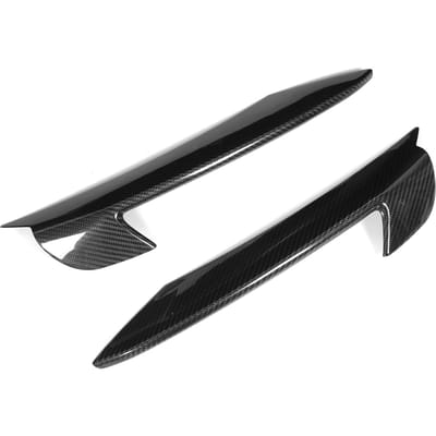 Voorlicht Bumper Droge Koolstofvezel Dagrijlicht Koplamp Sierkap voor Ford Mustang 2018-2020 black