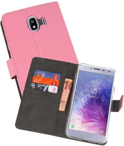 Booktype Telefoonhoesjes - Bookcase Hoesje - Wallet Case - Geschikt voor Samsung Galaxy J4 2018 - Roze