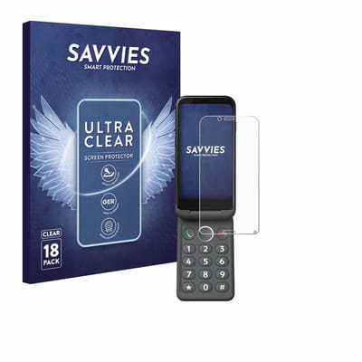 Savvies - Screenprotector voor Doro Aurora A20 - Folie Beschermfolie transparant 18 Stuks