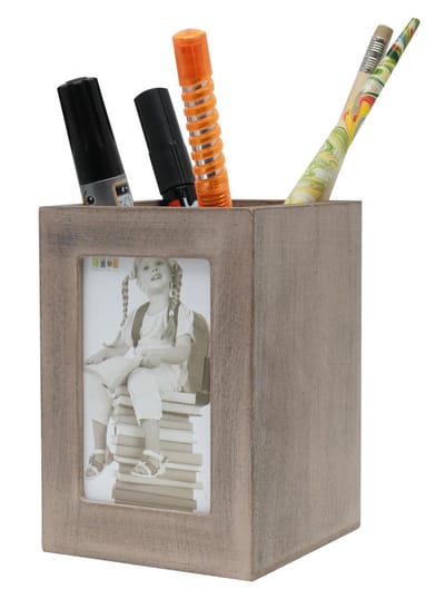 Deknudt Frames pennenhouder S67TP7 E2 - grijs - hout - 2 foto's 6x10