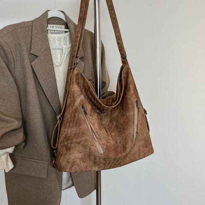 Modieuze Draagtas met Grote Capaciteit voor Dames Nieuwe Modieuze en Veelzijdige Rugzak Casual Reis Schoudertas gray