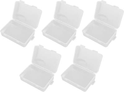 Allecto Plus - Transparante opbergdoosjes - Set van 5 stuks voor sieraden en knutsels met scharnierend deksel