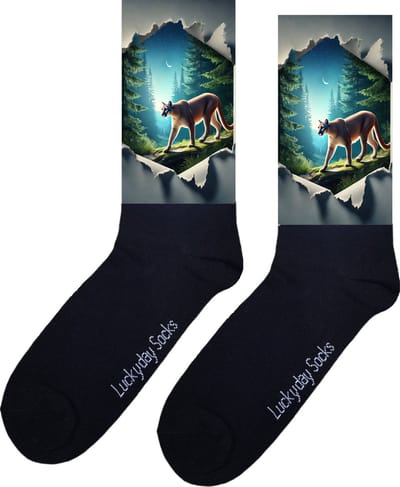 Leeuwin - Valentijns cadeau - Verjaardag cadeau - Sint cadeau - Leuke sokken - Papier - Vrolijke sokken - Kunst sokken - Grappig cadeau - Kerst Sokken - Vaderdag - Moederdag - Kerstcadeau - Socks maken Happy - 37-44