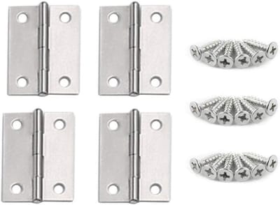 SnelShoppen - RVS Scharnieren - Meubel Deurscharnieren Kastlade Scharnieren Kleine Scharnieren met Bijpassende Bevestigingsschroeven, 1 Inch (25 * 24