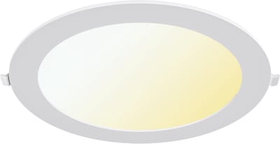 LED Downlight Inbouwspot - Brinton Thin - 18W 1760lm 120° Bundelhoek - Aanpasbare Lichtkleur 3000K-4000K-6500K - IP40 - Rond - Wit - Ø229mm Buitenmaat - Ø205mm Zaagmaat