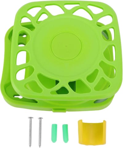 Tuinslanghouder Wandmontage - Slanghaspel Houder - Tuin Onderhouden - Stevig PP Materiaal - 10 Meter Capaciteit - Groen