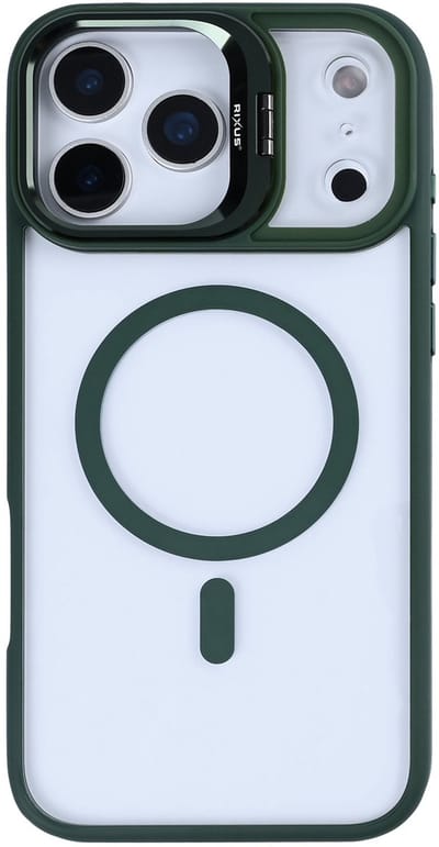 Rixus Classic 03 Case With MagSafe For Apple iPhone 17 Pro Dark Green