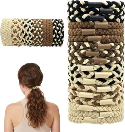 Multicolor Haar Elastiekjes Set van 18 Stuks, Zachte en Duurzame Rubber Bands voor Dames, Heren en Kinderen met Sterke Grip