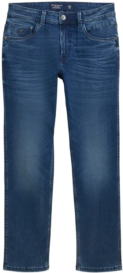 Tom Tailor - TTMARVIN rechte jeans met Tencel™ Lyocell - Maat 29/32 - Used Dark Stone Blue Denim
