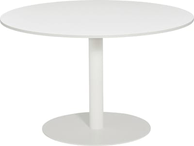T60 - Kolomtafel Rond - 100x100 - 74cm hoogte - Wit - Wit Frame (Fair Furniture Group – Nederlands Familiebedrijf)