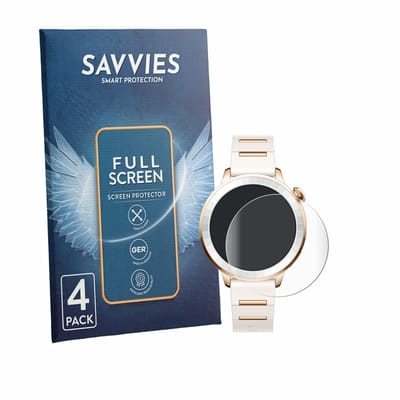 Savvies - Screenprotector voor Oppo Watch X3 Mini - Folie Beschermfolie transparant volledig dekking 4 Stuks