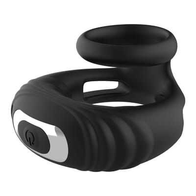 Dreamtoys Ramrod Strong Vibrating penisring met afstandsbediening - Zwart