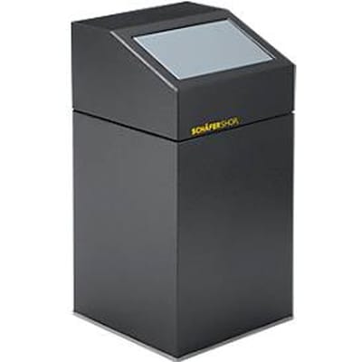 Schäfer Shop Select afvalinzamelbak WSG 40 E, 40 l, verzinkt plaatstaal, gepoedercoat, zelfsluitend, zilverkleurig