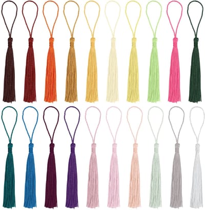 Dailygoods- Boekenlegger Magnetisch - 300 Stuks - Zijden Flossen - Kleurrijke Boekenleggers - DIY Projecten - Sieraden Maken - 13 cm Lengte - Flosjes