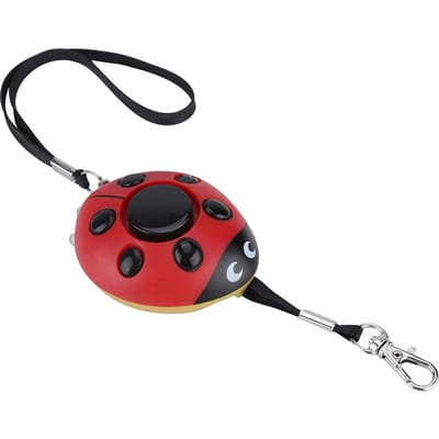 Alarme Porte-clés de Défense Personnelle Beetle 130db Alarme d'Urgence pour Femmes avec LED black