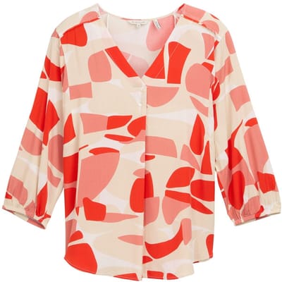 Tom Tailor - Blouse met patroon - Maat 34 - red dots and shapes design