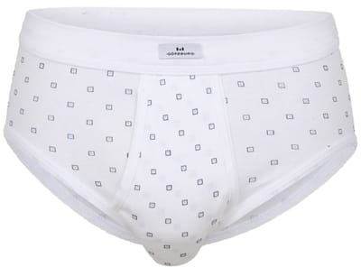 Gotzburg heren slip (1-pack) - wit dessin