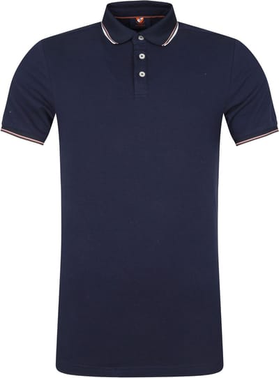 Suitable Polo Jesse Donkerblauw - Maat XL - Heren - Polo shirt Heren met Korte mouw