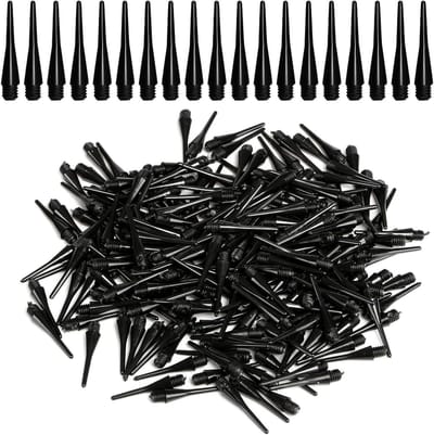 Dartpunten Set - Reservepunten Zacht - Darts Spelen - Duurzaam Plastic - 200 Stuks - Zwart