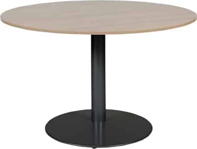 Vergadertafel - Linesto 120 rond wit - alu frame