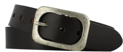 Leren Riem Glad Leer | Heren & Dames | 4cm breed | Riemmaat: 95cm (totale lengte: 110cm) | 100% echt leer | Kleur: bruin | Nikkelvrije gesp