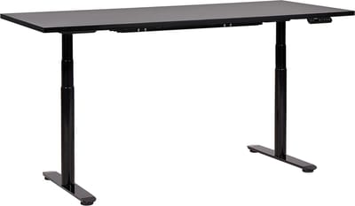 DESTINAS - Elektrisch Verstelbaar bureau - Zwart - 180 cm - MDF