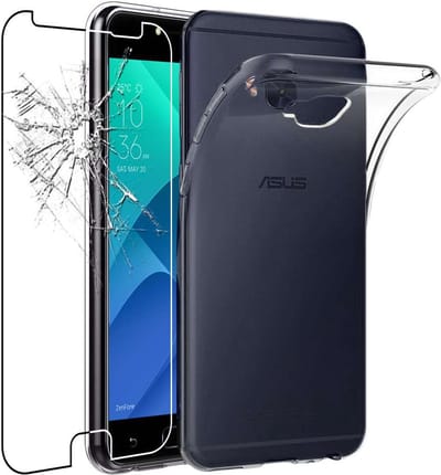 ebestStar - Hoes geschikt voor Asus Zenfone 4 Selfie Pro ZD552KL, Back Cover, Beschermhoes anti-luchtbellen hoesje, Transparant + Gehard Glas