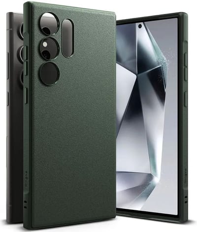 Ringke Onyx | Hoesje Geschikt voor Samsung Galaxy S24 Ultra | Back Cover Flexibel TPU | Militaire Standaard | Groen