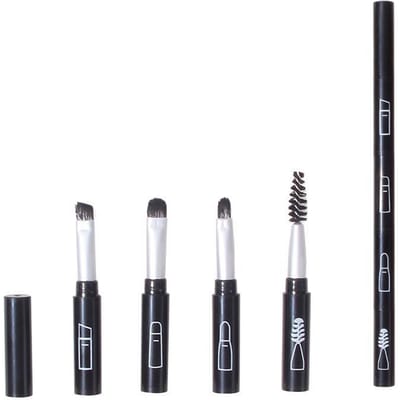4 IN 1 Multifunctionele Make-up Kwasten Set Make-up Gadget Afneembare Lip Oogschaduw Borstel Spons Oogschaduw Borstel voor Thuis Reizen