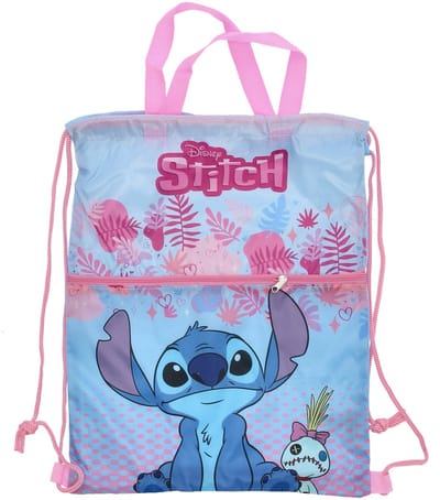 Lilo & Stitch Gymtas met rits - Zwemtas - 40 cm - Blauw - Voor Kinderen