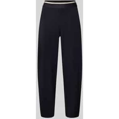 slim fit broek met elastische label-tailleband model 'EDEN'