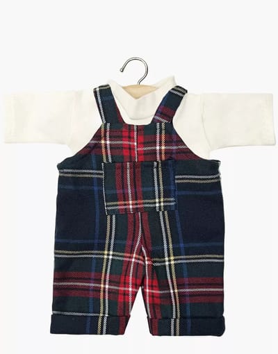 Minikane Gordi Poppenkleding Kledingset Harry Donkerblauw Geruit 34 cm