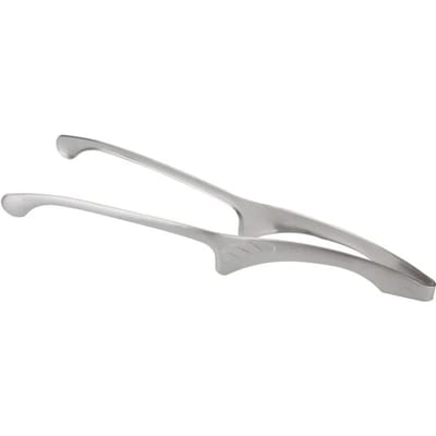 Pinces à aliments en acier inoxydable, accessoires de cuisine, fournitures pour barbecue, longues pinces à barbecue argentées, pinces droites, pince à aliments white