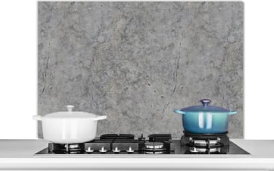 Spatscherm keuken 100x65 cm - Kookplaat achterwand Beton - Antiek - Patronen - Muurbeschermer - Spatwand fornuis - Hoogwaardig aluminium