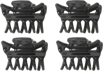 Haarsoires Haarspeld Haarklemmen 2.5cm – Basic – Kunststof – Zwart – Set van 4 - Haarclip Klem - Hair Claw - voor Opsteken Haar - Hair Clip - Decoratieve Haaraccessoire