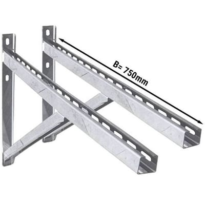 GGM Gastro Wandstütze - inkl. Querträger - Länge: 750 mm Zilver