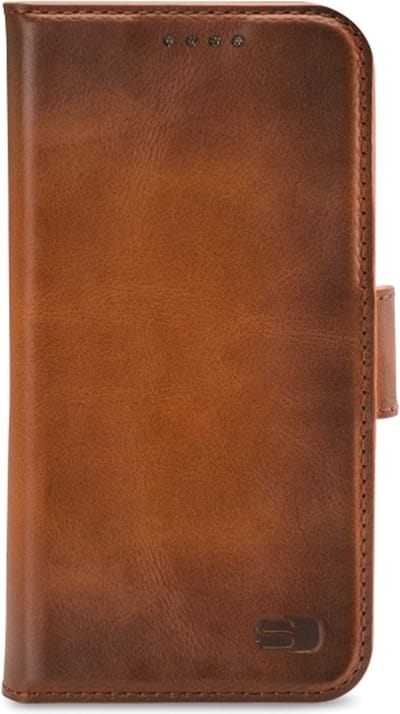 Senza Desire Leather Wallet - Geschikt voor Apple iPhone 14 - Plus Burned Cognac