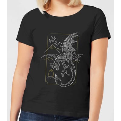 Harry Potter Hungarian Horntail Dragon dames t-shirt - Zwart - 3XL