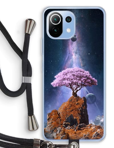 Case Company® - Hoesje met koord geschikt voor Xiaomi Mi 11 Lite hoesje met Koord - Ambition - Telefoonhoesje met Zwart Koord - Bescherming aan alle Kanten en Over de Schermrand