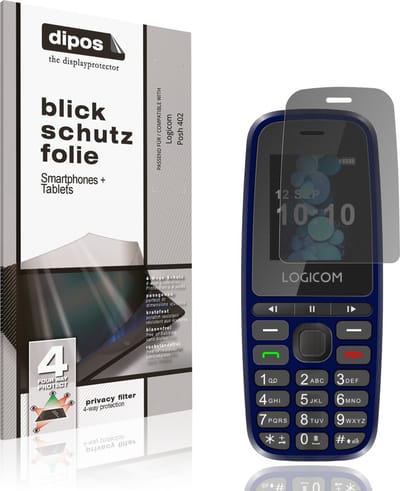 dipos – Matte Privacy Screenprotector geschikt voor Logicom Posh 402 | Anti-Spy Beschermfolie