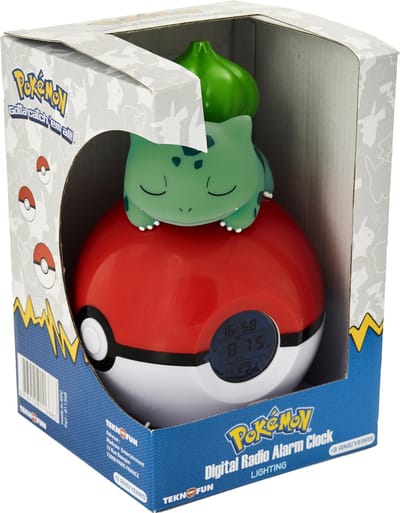 Teknofun Pokémon Bulbasaur - FM wekkerradio met LED nachtlamp