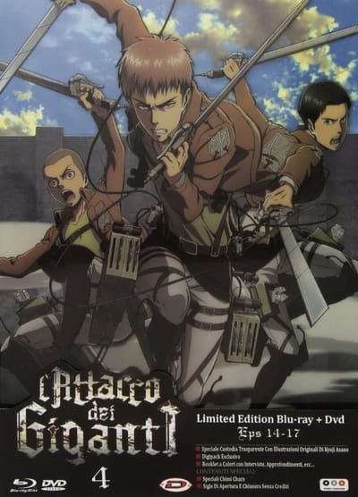 laFeltrinelli L' Attacco dei Giganti #04 (Eps 14-17) (Limited Edition) (Blu-Ray+dvd) Italiaans, Japans