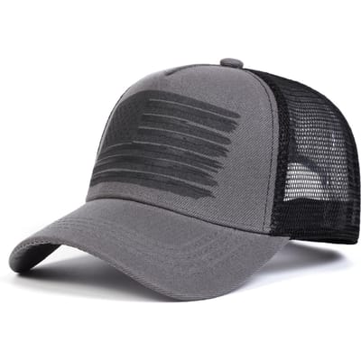Casquettes de Baseball en Maille à Motif Drapeau Américain Unisexe Printemps Été Extérieur Réglables Casquettes Décontractées Chapeau Pare-Soleil black