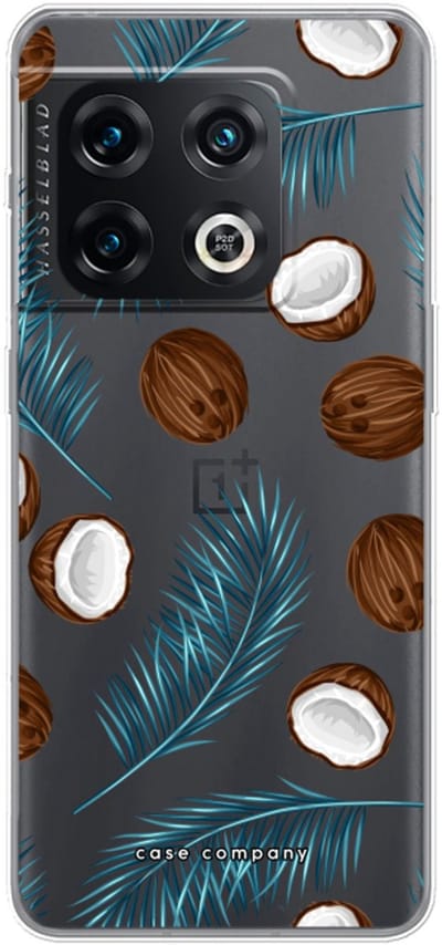 Case Company® - Hoesje geschikt voor OnePlus 10 Pro hoesje - Kokosnoot - Soft Cover Telefoonhoesje - Bescherming aan alle Kanten en Schermrand